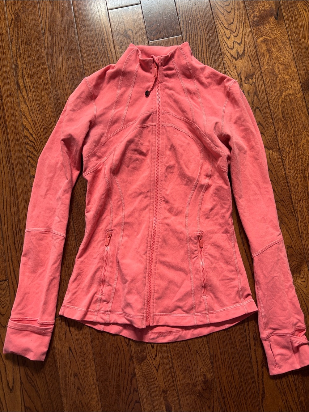 lululemon athletica coral zip-up bomber jacket